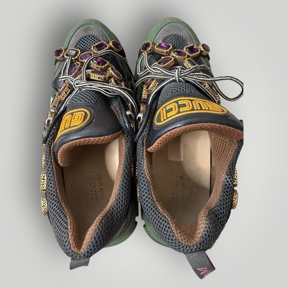 Gucci Flashtrek Leather & Mesh Sneaker men’s UK 8 - Picture 10 of 15